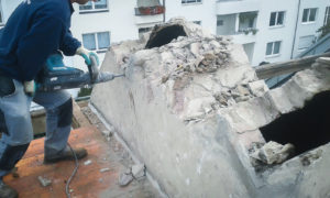 Baustellen Abbruch Hand
